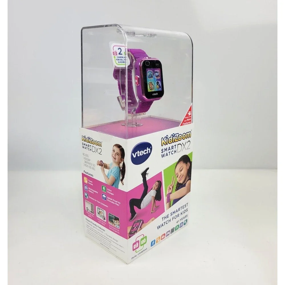 VTech KidiZoom Smartwatch DX2 Purple Smart Watch for Kids Camera Video Games NEW